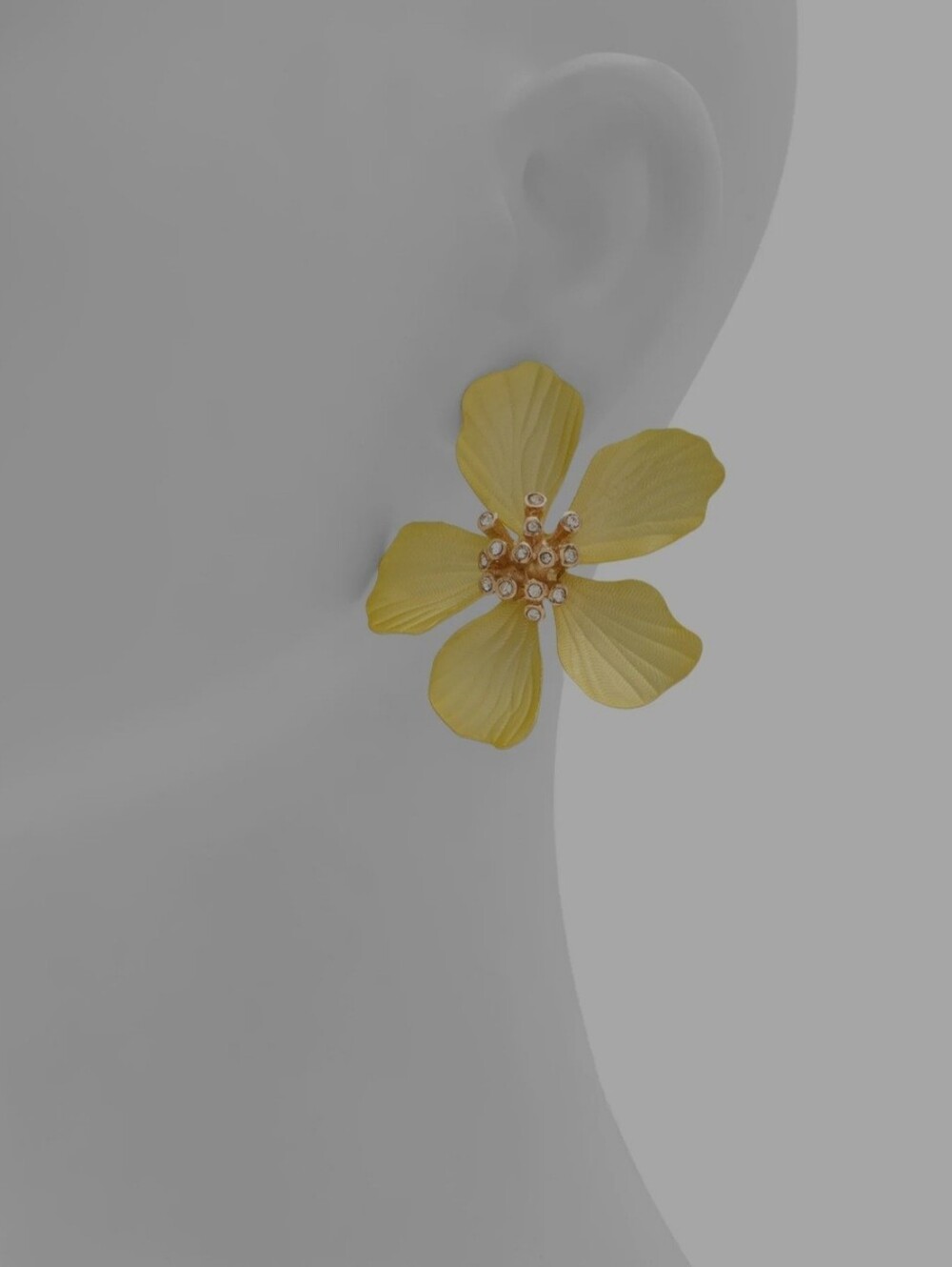 Aldo Gold Floral Crystal Drop Earrings - Picture 3 of 9
